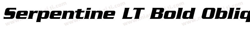 Serpentine LT Bold Oblique字体转换